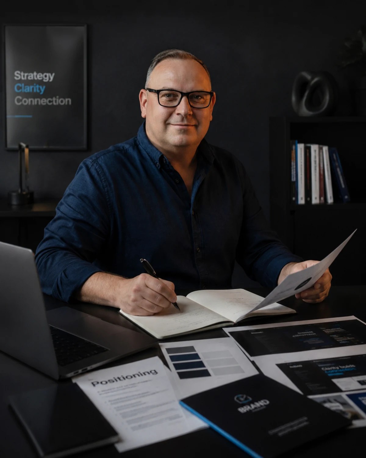 Daniel Czaja w okularach, strateg marki i projektant